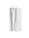 Bis posate flexy con tovagliolo 30x30 2v pz100