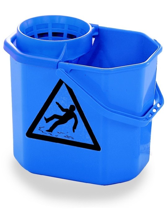 Secchio elisse + strizzino lt.12 blu