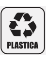 Adesivo vinile bianco simbolo plastica