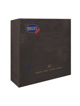 Tovagliolo 2v 33x33 nero pz50 x27cf