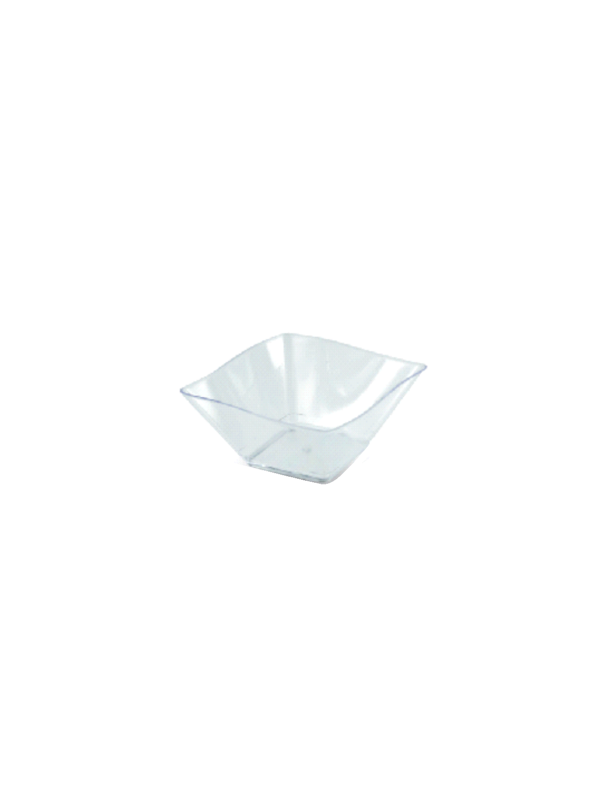 Bicchiere quadro onda 80cc trasparente pz25 x18cf