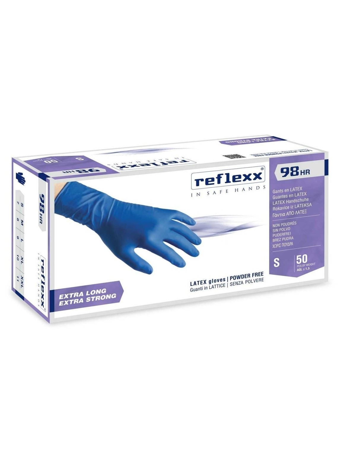 Guanti lattice blu HR 98 reflexx tg.L pz50 x10cf