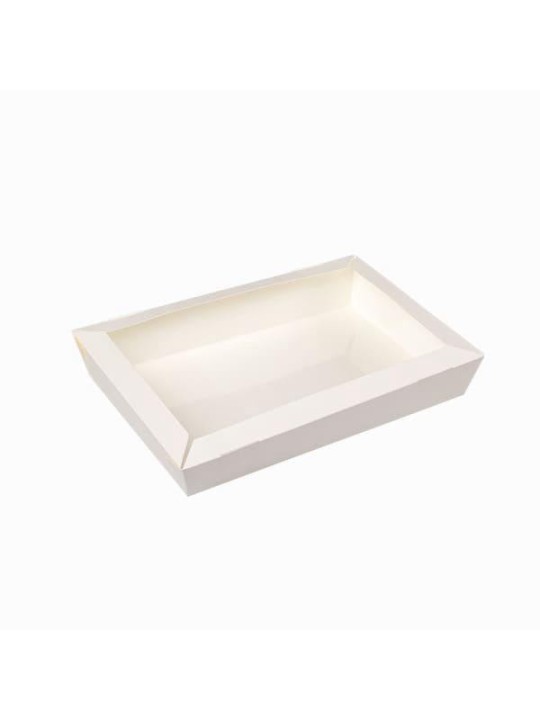 Vaschetta bianca rettangolare 22x17x5h (per forno) pz50 x3cf