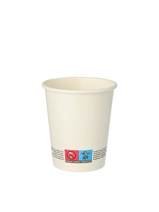 Bicchiere carta 200cc bianco pz50 x 20cf