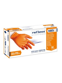 Guanti nitrile reflexx orange tg.L pz50 x 10cf