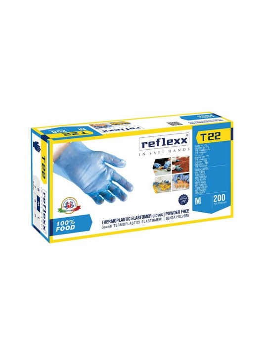 Guanti tpe T22 blu tg.M pz200 x10cf