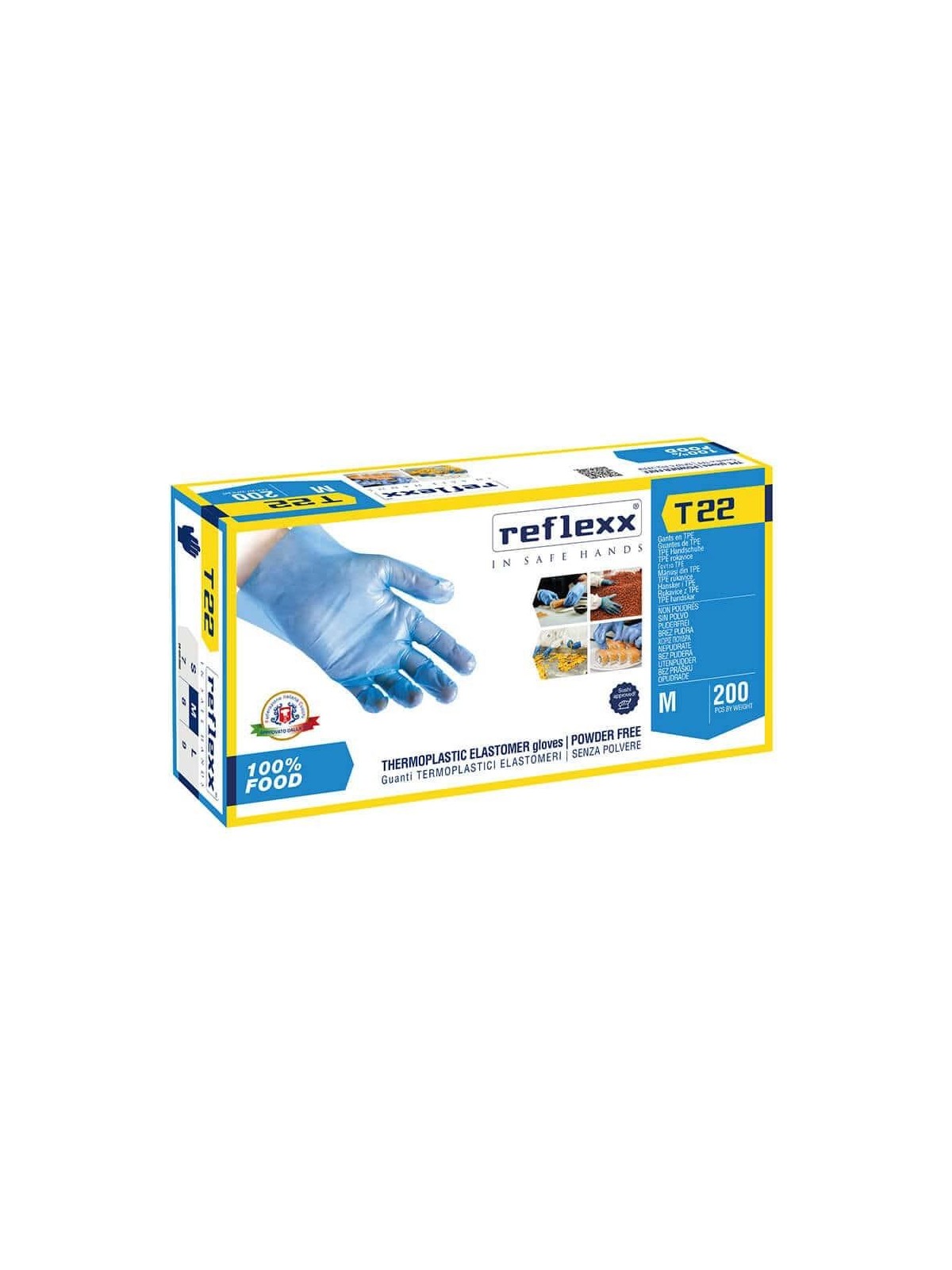 Guanti tpe T22 blu tg.L pz200 x10cf