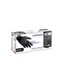 Guanti nitrile black R78 reflexx tg.S 4gr pz100 x 10cf
