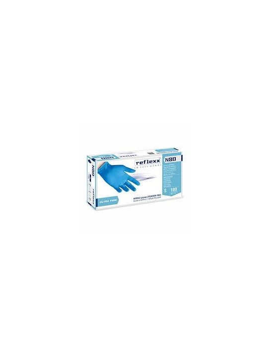 Guanti nitrile blu N80 reflexx tg.XL pz100 x 10cf
