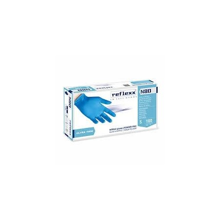 Guanti nitrile blu N80 reflexx tg.XL pz100 x 10cf