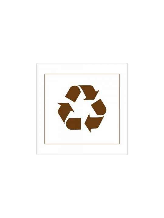 Adesivo vinile bianco simbolo organico