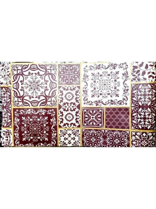 Tovaglia 100x100 accoppiata maiolica bordeaux pz250