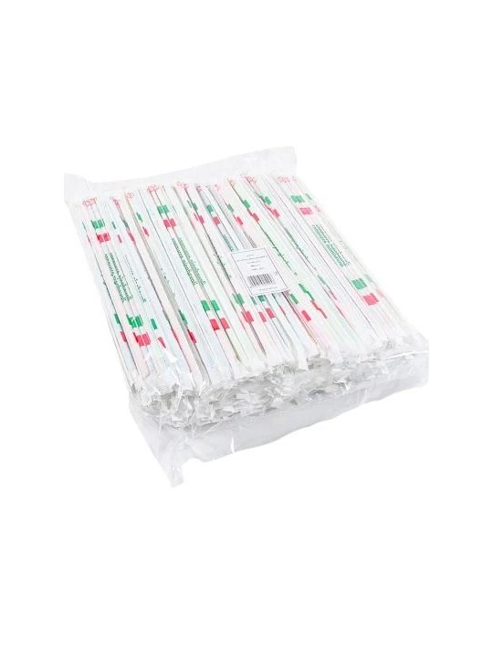 Cannucce imbustate pla compostabili bianche 21cm pz500 x20cf