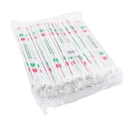 Cannucce imbustate pla compostabili bianche 21cm pz500 x20cf