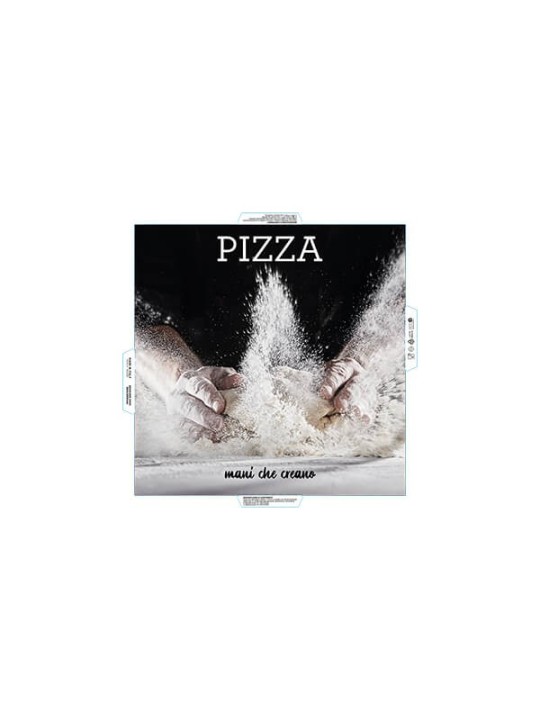 Coperchio scatola pizza (mani che creano) pz200