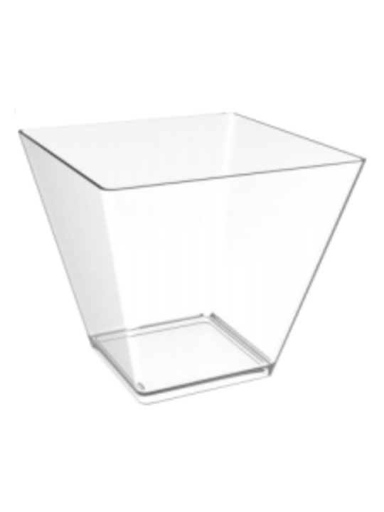 Bicchiere quadro 95cc trasparente pz25 x30cf