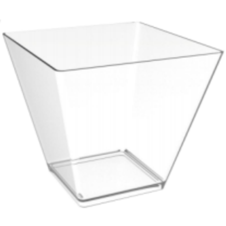 Bicchiere quadro 95cc trasparente pz25 x30cf