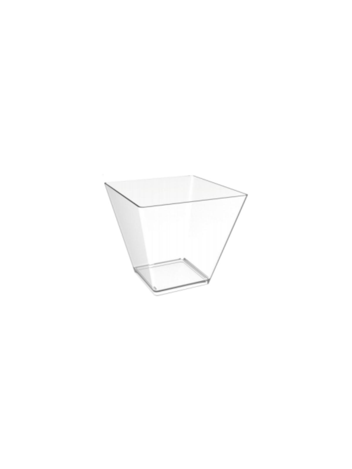 Bicchiere quadro 95cc trasparente pz25 x30cf