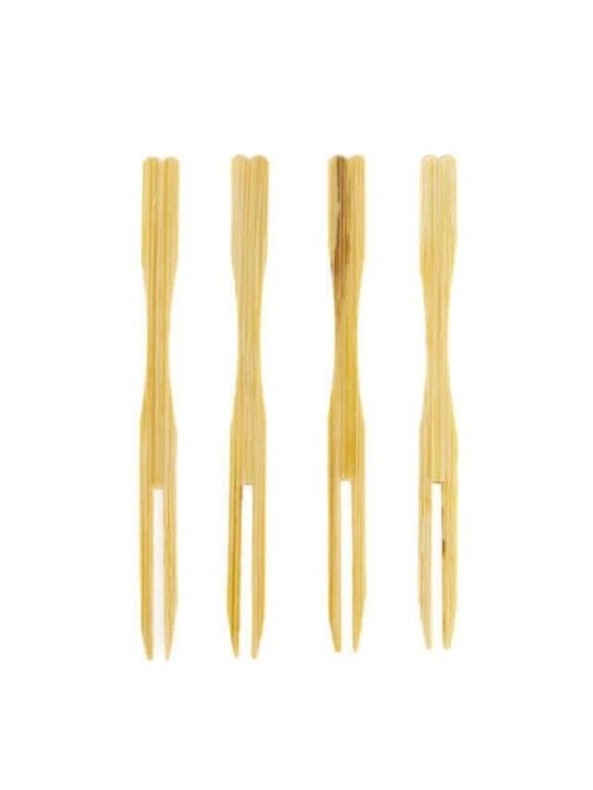 Forchettina bamboo due punte pz100 x100cf